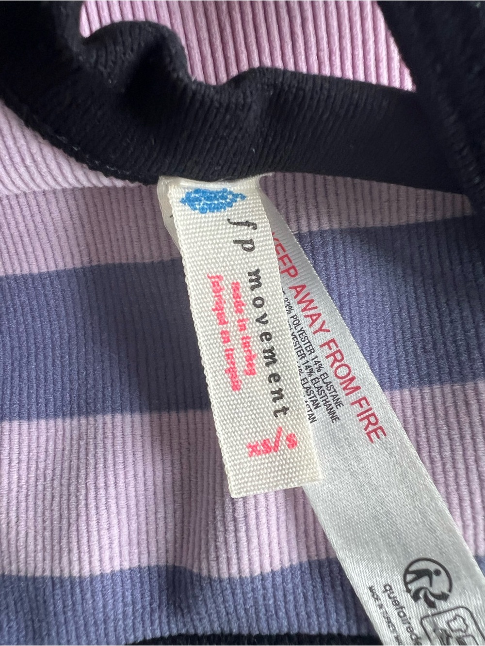 Free People FP Movement All Clear Striped Cami in Graphite Combo Size XS/S NWT - Picture 5 of 12